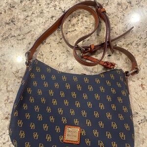 Dooney & Bourke Blue and Tan Crossbody Bag